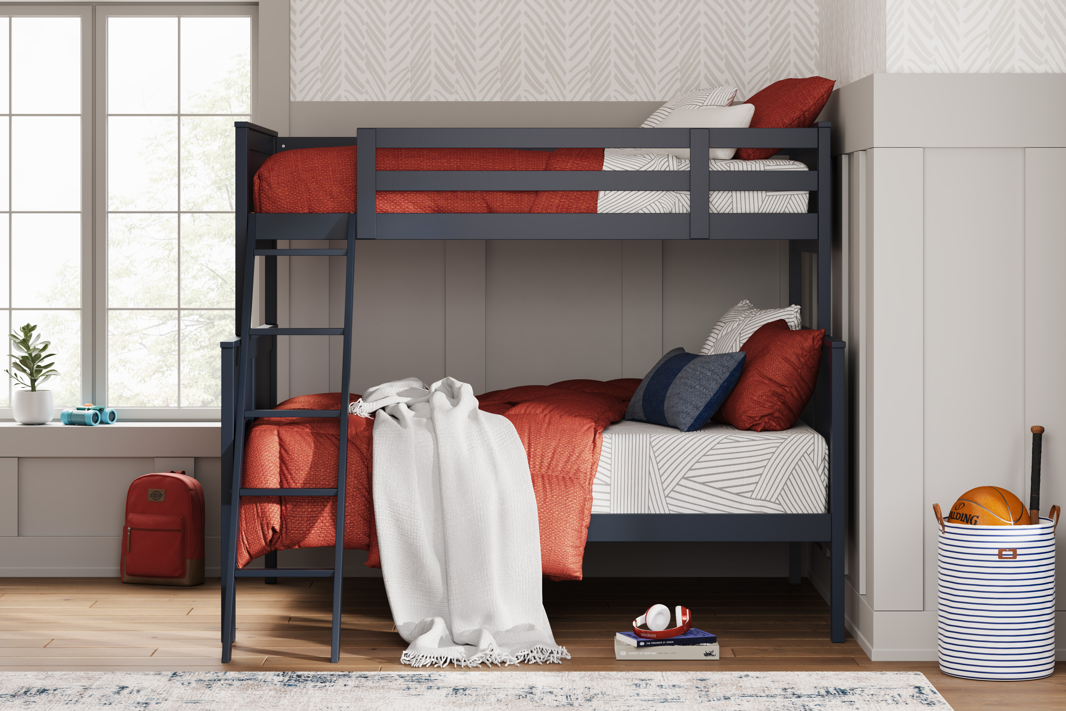 Bunk bed twin over twin.